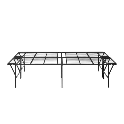 18 "High Profile Foldable Steel Full Platform Bed Frame, Black